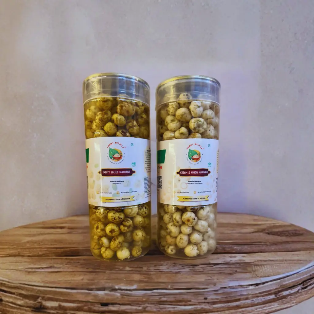 Twin Flavour Makhana Pack | Minty Salted Makhana + Cream & Onion Makhana | 180g