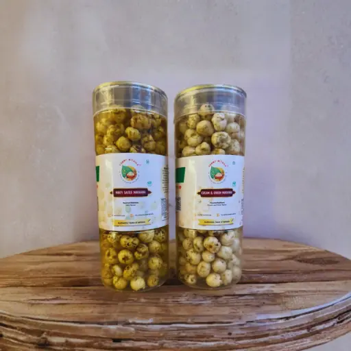 Twin Flavour Makhana Pack | Minty Salted Makhana + Cream & Onion Makhana | 180g